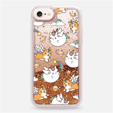 Casetify IPhone 7 Liquid Glitter Case Cute Unicorns By Mint Corner