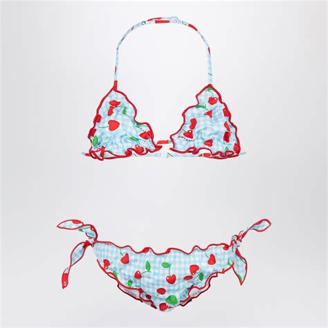 MC2 Saint Barth Cris Bikini With Vichy And Cherries Pattern TheDoubleF