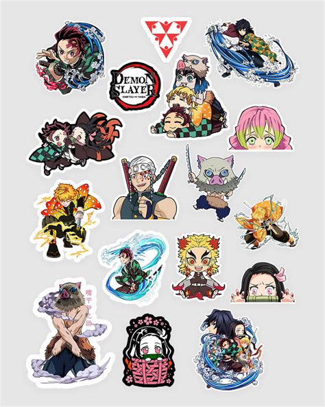 Shop Demon Slayer Sticker Pack Buy Demon Slayer Sticker Pack Online Fans Army