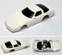 Tyco Corvette Slot Car Body White Test Shot Prototype Narrow