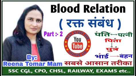 Blood Relation रकत सबध ll Class 2 ll Blood Relation Reasoning