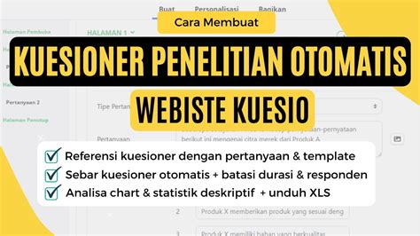 Cara Membuat Kuesioner Otomatis Di Kuesio Contoh Pertanyaan Sebar