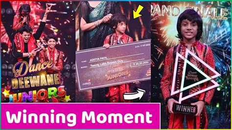 Dance Deewane Juniors Winning Moment Of Aditya Dance Deewane Junior