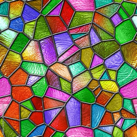 Stained glass seamless texture for window, 3d illustration Stock ...