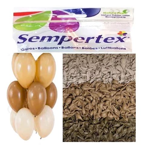 100 Globos Mezcla De Cafes Fashion 5 Sempertex Latex MercadoLibre