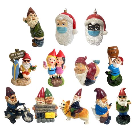 Novidade Jardim Gnome Estátua Mini Resina Gnomo de Jardim para o