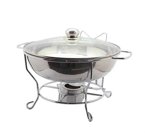 Chafing Dish with Glass Lid Silver - 6L | Shop Today. Get it Tomorrow ...