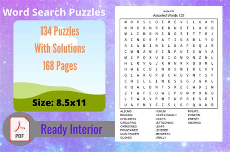 WordSearch Puzzle KDP Interior Graphic By Luham Digital Products