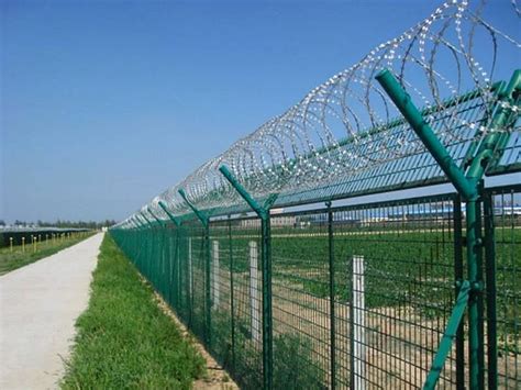 Steel Fencing Post Installed With Various Welded Wire Mesh Fences