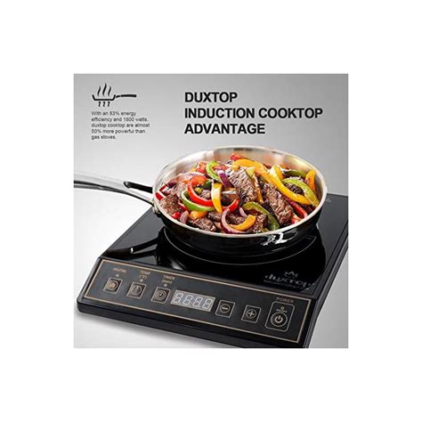 Duxtop 1800W Portable Induction Cooktop Countertop Burner, Black 9100MC ...