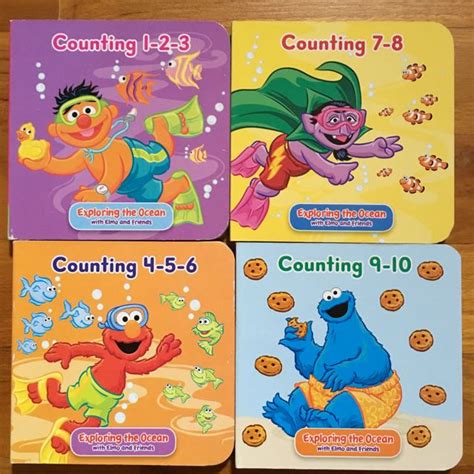 Sesame Street Counting 1 To 10 Book Set, Books & Stationery on Carousell