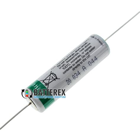 Батарейка SAFT LS 14500 AA CNA 3,6V литиевая LiSOCl2 с выводами под ...
