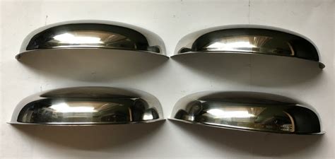 Half Moon Headlight Covers 5 34 Stainless 1 Out 4 Pcs Set For Quad