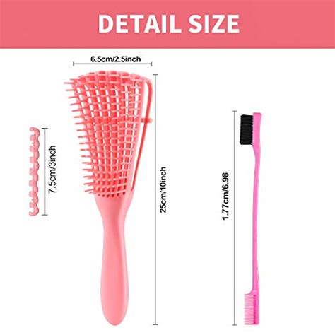 Pieces Detangling Brush Set With Edge Brush Double Sided Hair