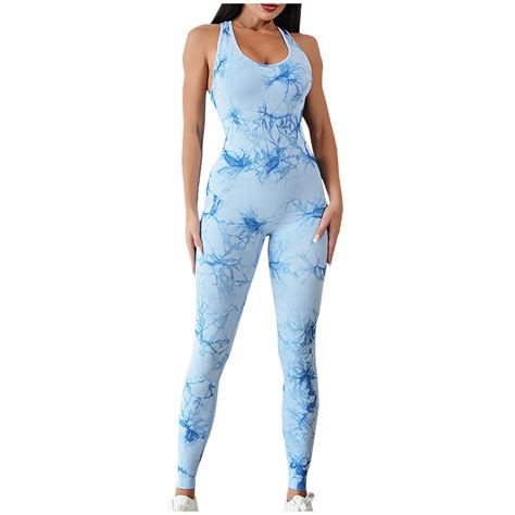 Womens One Piece Bodycon Jumpsuit Yoga Rompers Halter Sleeveless