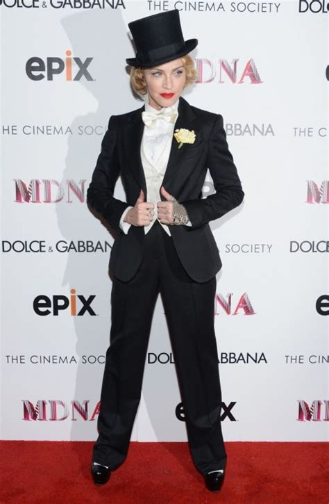 Hot Shots Madonna Suits Up At Mdna Tour Screening That Grape Juice