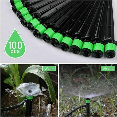 100 pièces Goutteur d irrigation 360 degrés Adjustable micro Sprinkler