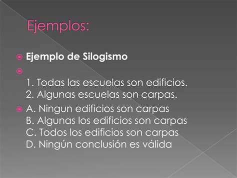 Silogismos definición y ejemplo PPT