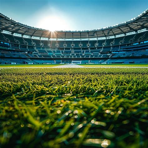 Um estádio uma grande área de grama que tem uma grande área um