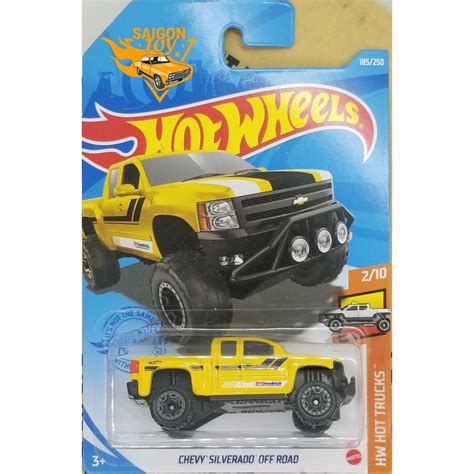 HOT WHEELS CHEVY SILVERADO OFF ROAD Xe mô hình đồ chơi chính hãng