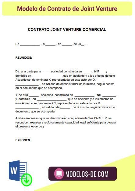 Modelo De Contrato De Colaboracion Entre Empresas Corinne Kairi Journal