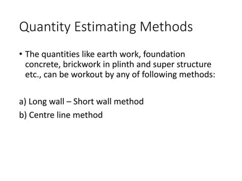 Estimation Costing And Valuation Unit Ppt