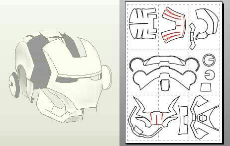 iron man helmet template