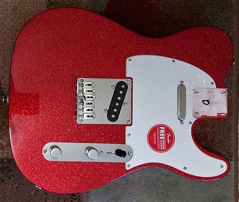 Fender Squier Fsr Telecaster Body Loaded Red Sparkle Reverb