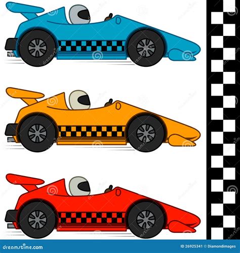 Racing Cars & Finishing Line Stock Vector - Illustration of ...