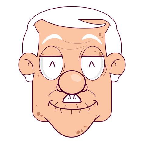 Free Oldman Happy Face Cartoon Cute Png With Transparent