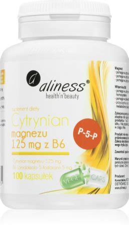 Aliness Cytrynian Magnezu 125mg Z B6 P S P Notino Pl