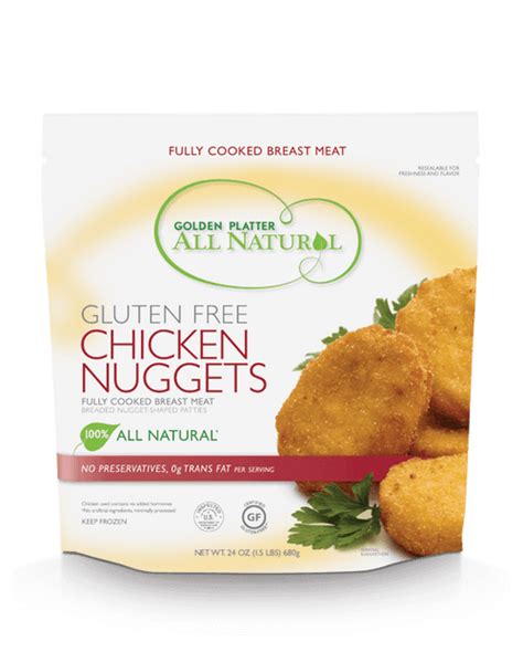 Golden Platter Foods Chicken Nuggets 24 oz, Gluten-Free Mall