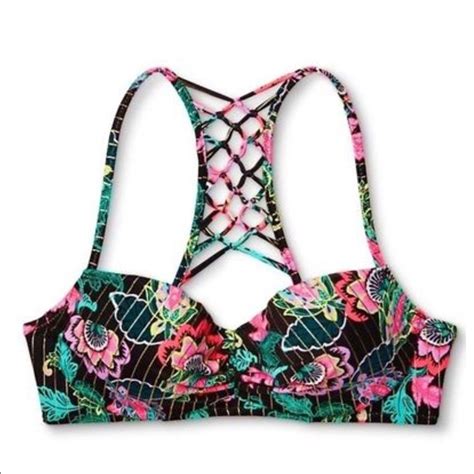 Shade Shore Swim Shade Shore Black Floral Bikini Top Poshmark