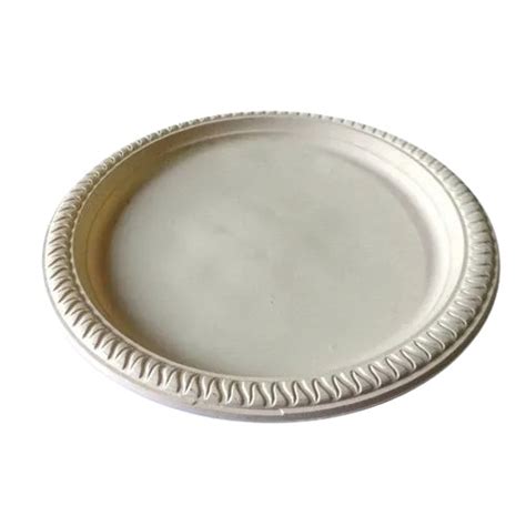 White Inch Round Eco Friendly Biodegradable Plate At Best Price In