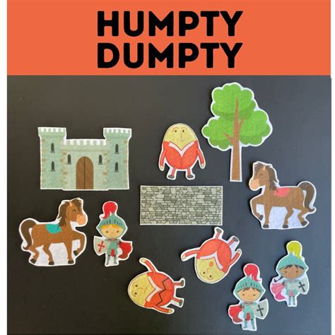 Humpty Dumpty Felt Board Pieces Flannel Board Pieces Imagination