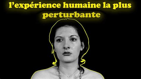 lexpérience humaine la plus perturbante Rhythm 0 YouTube