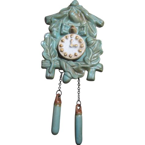 Super Cute Vintage Ceramic Cuckoo Clock Wall Pocket From