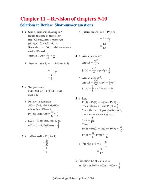 Chapter Worked Solutions Chapter Revision Of Chapters