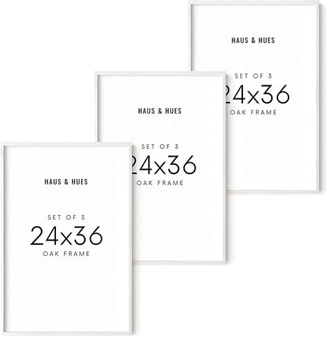 Haus And Hues White Poster Frames 24 X 36 Inches Set Of 3 Large