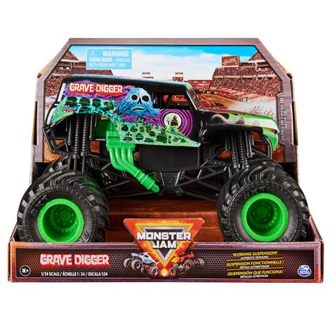 Monster Jam, Official Grave Digger Monster Truck, Collector Die-Cast ...