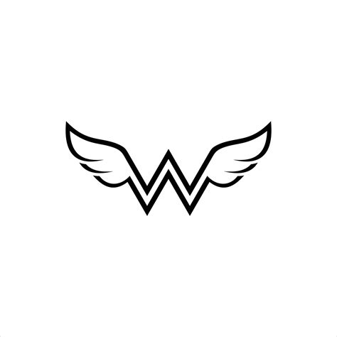 Letter W With Wings Logo design template. 7932477 Vector Art at Vecteezy