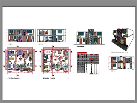 Vivienda En Autocad Descargar Cad Gratis 889 62 Kb Bibliocad