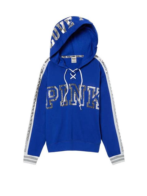 Victoria Secret Vs Pink Hoodie Lace Up Hoodie Bling Lace Up Hoodie