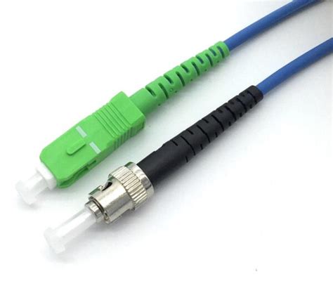 1M SC APC To ST Single Mode Armored Fiber Optic Patch Cable