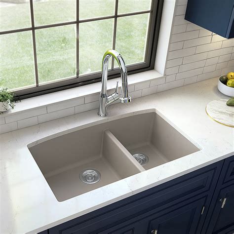 Karran Undermount Quartz Composite Double Bowl Kitchen Sink