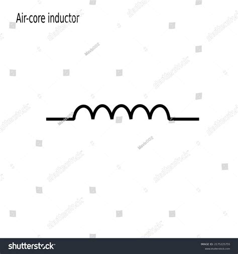 Air Core Inductor Symbol Electronic Air Stock Vector (Royalty Free ...