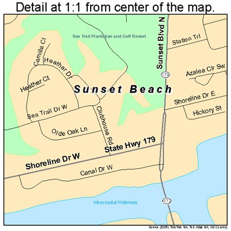 Sunset Beach North Carolina Street Map 3765900