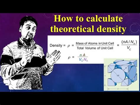 How To Calculate Theoretical Density Youtube