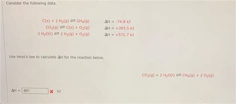 Solved Consider The Following Data Cs2h2 G⇌gh4 Gco2