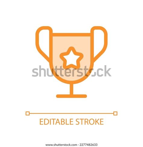 Trophy Cup Pixel Perfect Glassmorphism Ui Stock Vector Royalty Free